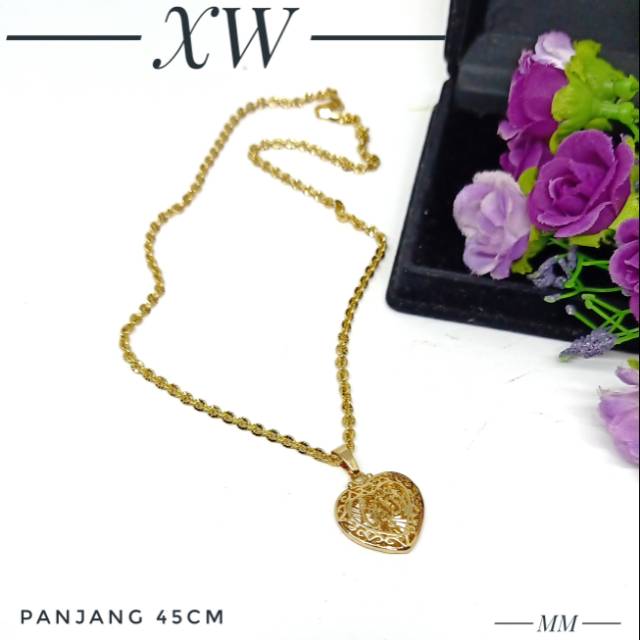 Kalung Lafadz Allah Love Gold