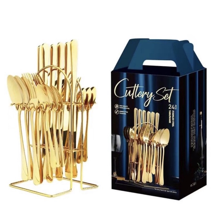 Cutlery Set - Cutlery Set / Cutlery Set Gold / Rak Sendok Set / Tempat Sendok Set