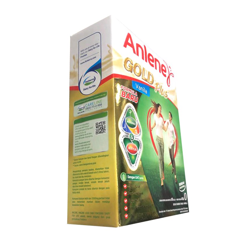 Anlene Gold Plus 650gr Original Coklat Vanila Susu Anline Susu Tinggi Kalsium Untuk Usia 50tahun Anlen Golden Rasa Plain Cokelat