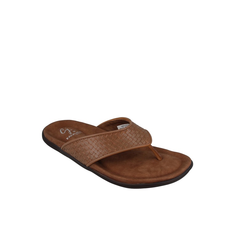 SANDAL JEPIT PAKALOLO PRIA ORIGINAL CASUAL KULIT ASLI COKLAT PB05