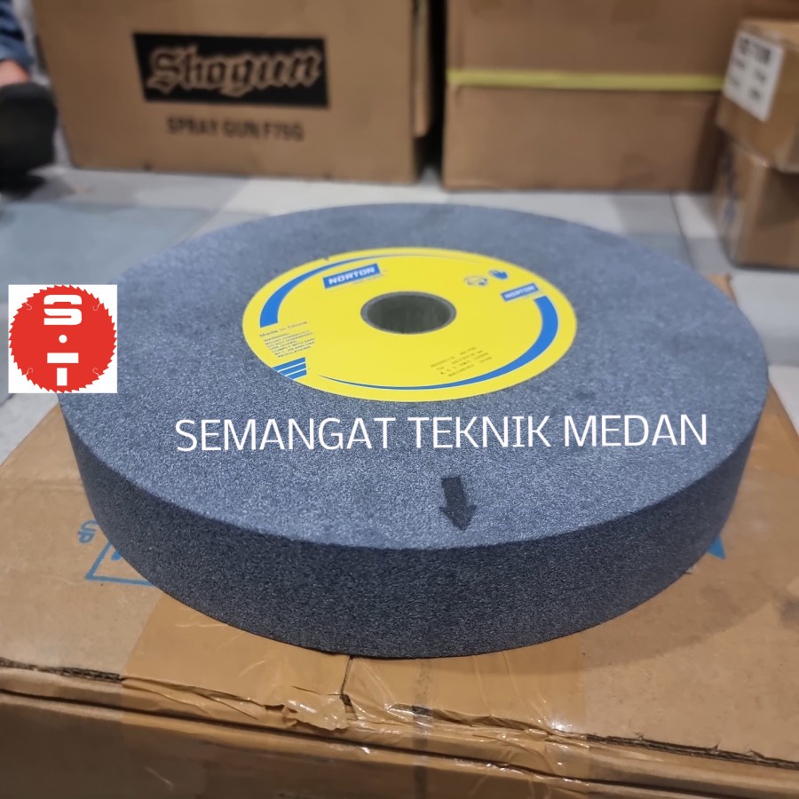 12" BATU POLES ASAH GERINDA DUDUK ABU ABU NORTON 12 " 305mm X 2" 50mm