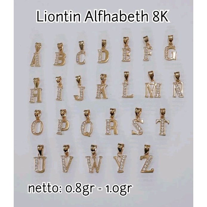 LIONTIN HURUF KADAR 375 8K