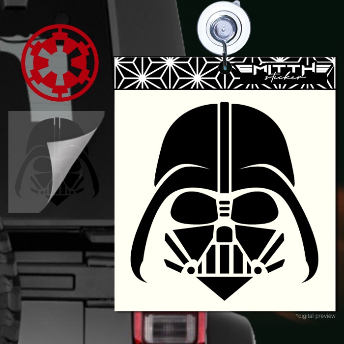 Stiker Darth Vader Cutting Sticker Decal Waterproof aksesoris Mobil Motor