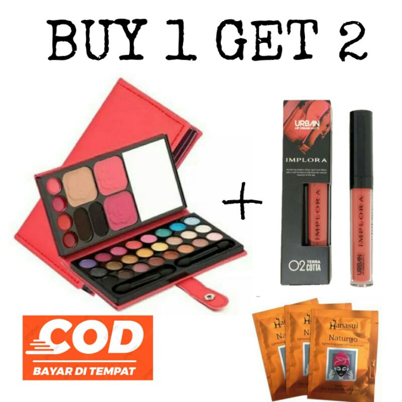 Eyesedow Dompet Revlon - Paket Make Up - Kosmetik - BUY 1 GET 2 Implora - Paket MakeUp Lengkap Murah