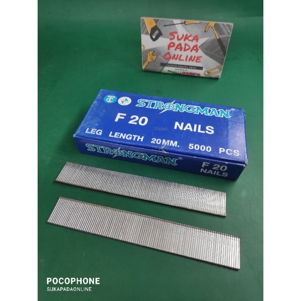 

Jual mata staples tembak model F20 panjang 2cm Strongman