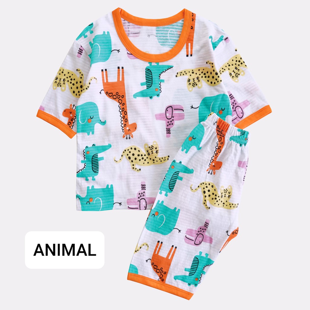 Stelan Summer Set Anak Perempuan Motif Animal