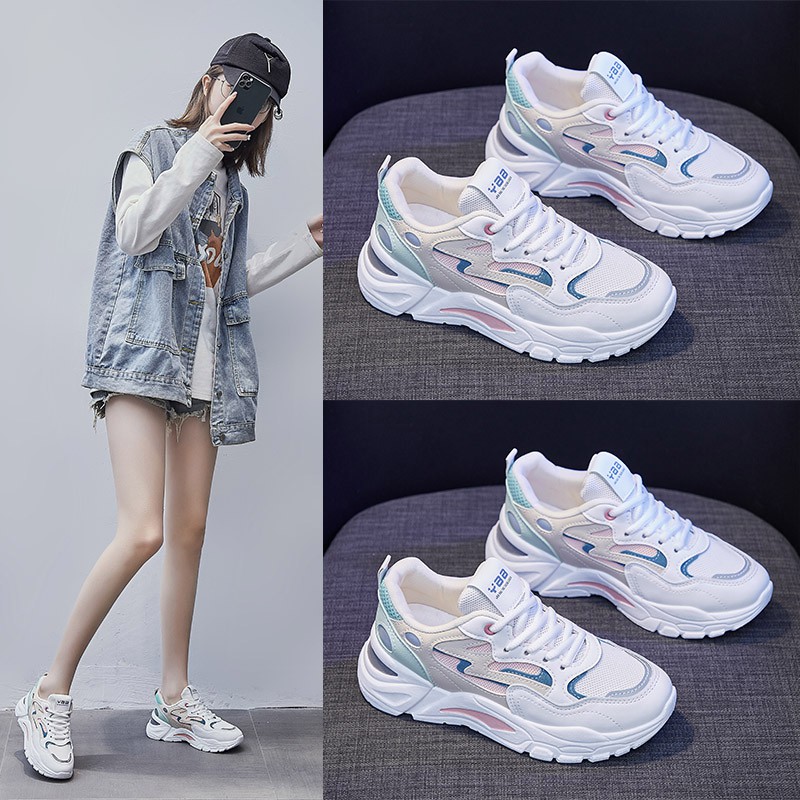 [DENDEN.ID] Sepatu Wanita Sneaker Tinggi Luar Negeri Import Sepatu Olahraga Korea DD1022