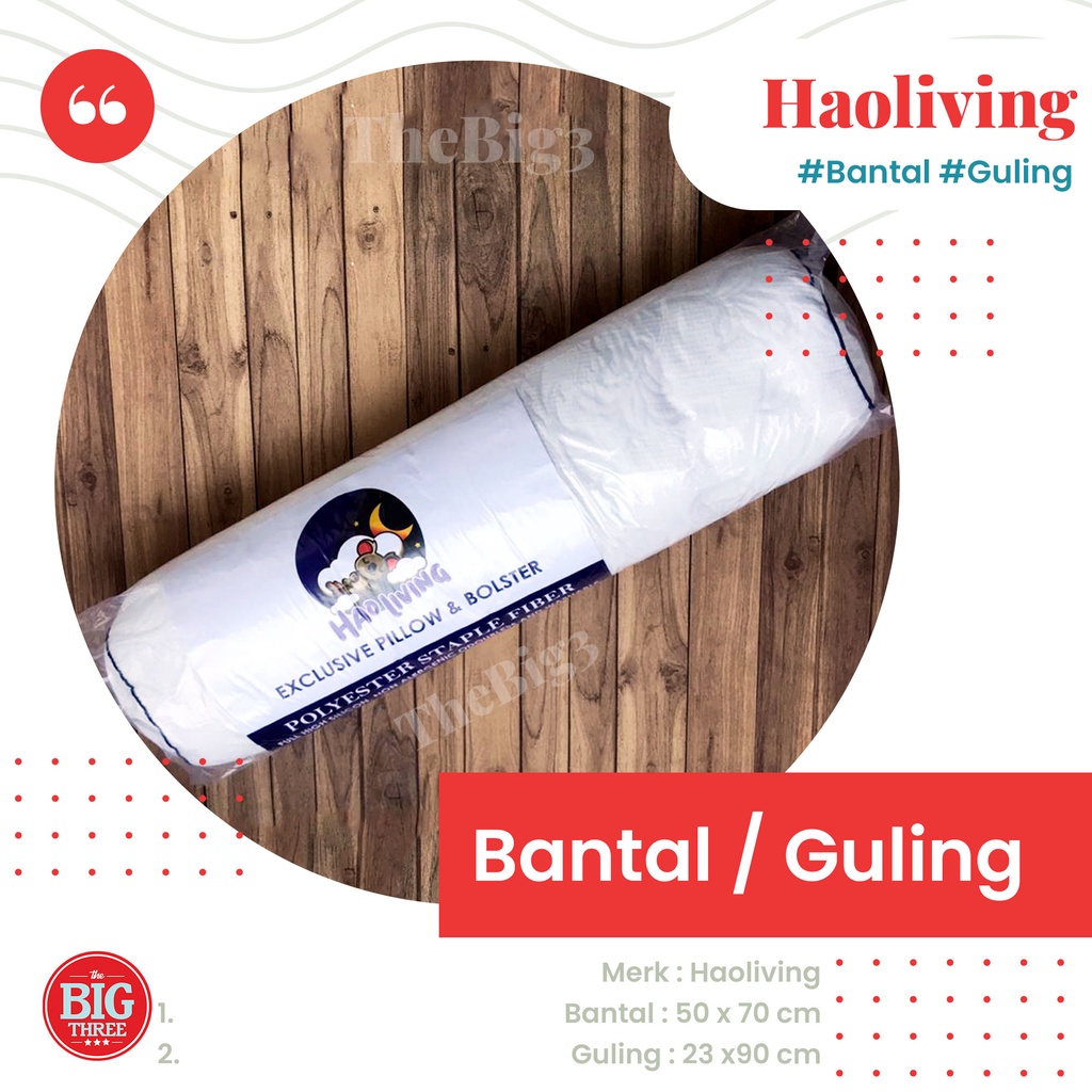 HAOLIVING Bantal / Guling Premium - Super Soft Pillow Bolster kepala empuk tidur - hao thebig3