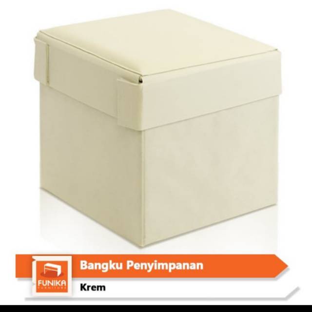 Funika 10060R1 IV Bangku penyimpanan serbaguna krem