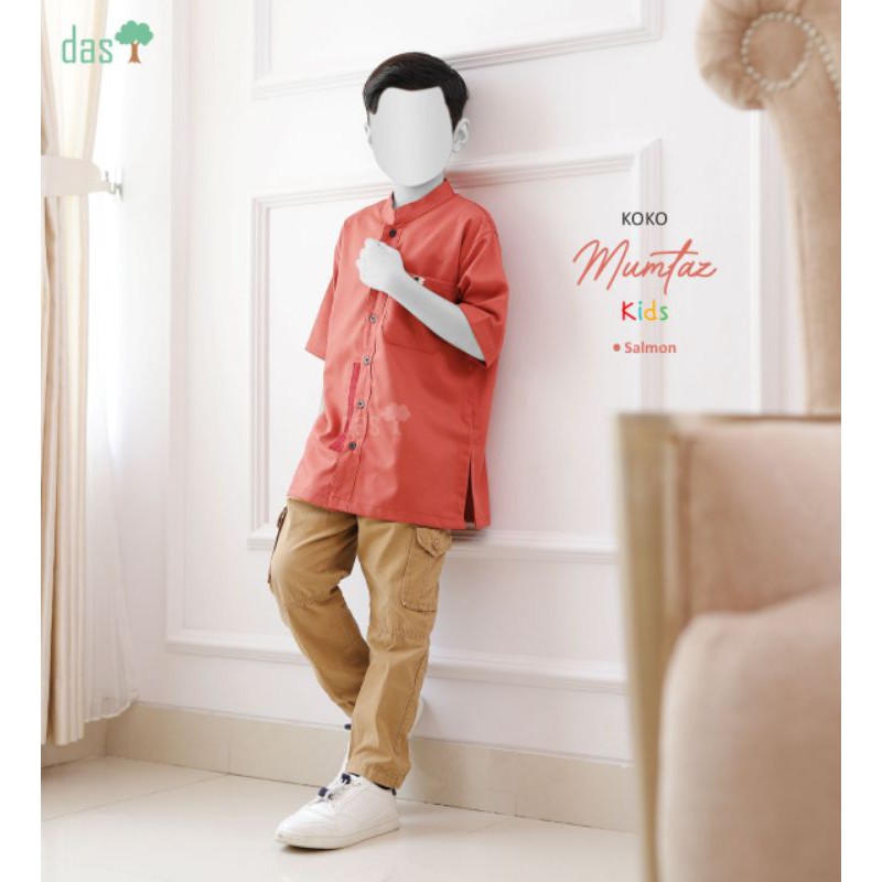 Baju koko anak laki2 Das lengan pendek bahan katun Mumtaz by Dasmuslim