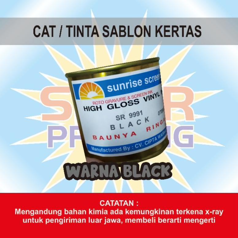 PRI Tinta / Cat sablon kertas Sunrise Vinil Ink Black✵ (Model Baru)Diskon ➸