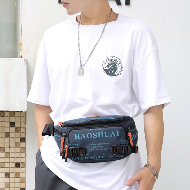 HAOSHUAI 5135 Tas Selempang Dada Pria Waistbag Anti Air Premium WK-SBY
