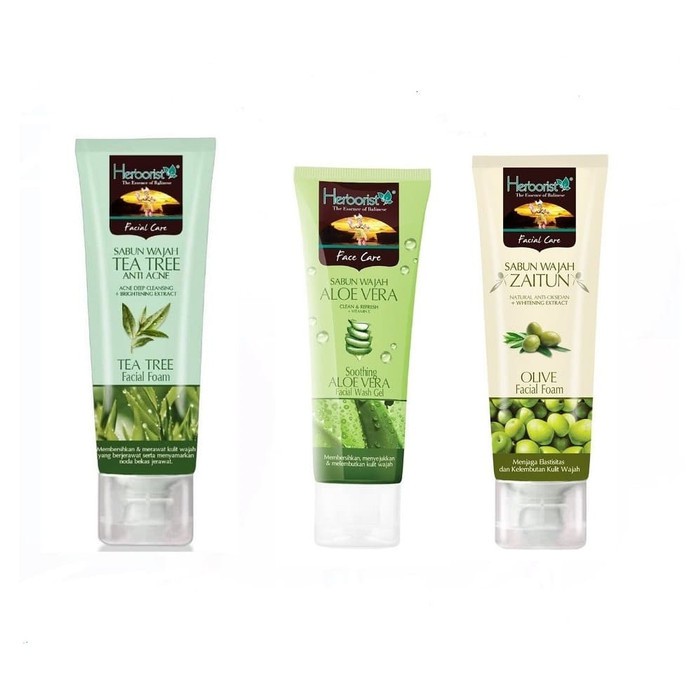 Herborist Facial Foam Zaitun / Tea Tree / Aloe Vera 80 Gr