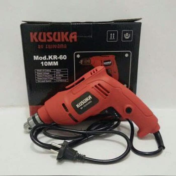 PROMO KUSUKA MESIN BOR LISTRIK KUSUKA BY FUJIYAMA KR-60 10MM-ELECTRIC DRILL - Mesin Bor Kusuka KR-60