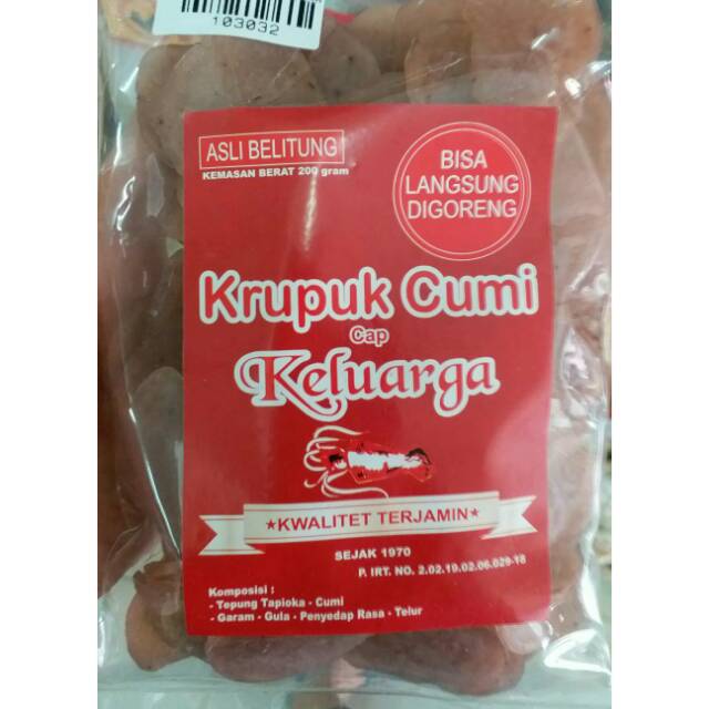 

Kerupuk Cumi cap Keluarga mentah