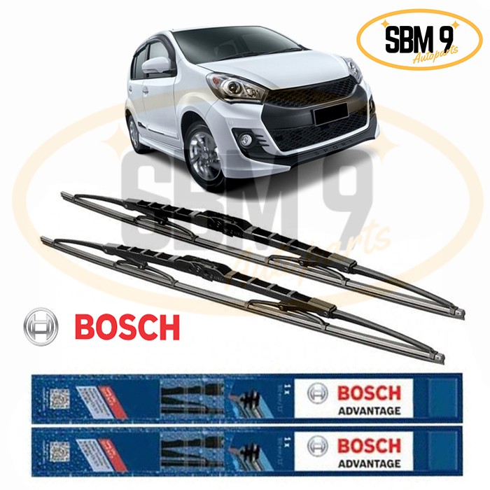 Wiper Mobil Daihatsu Sirion 2 Bosch Advantage Sepasang (2pcs)