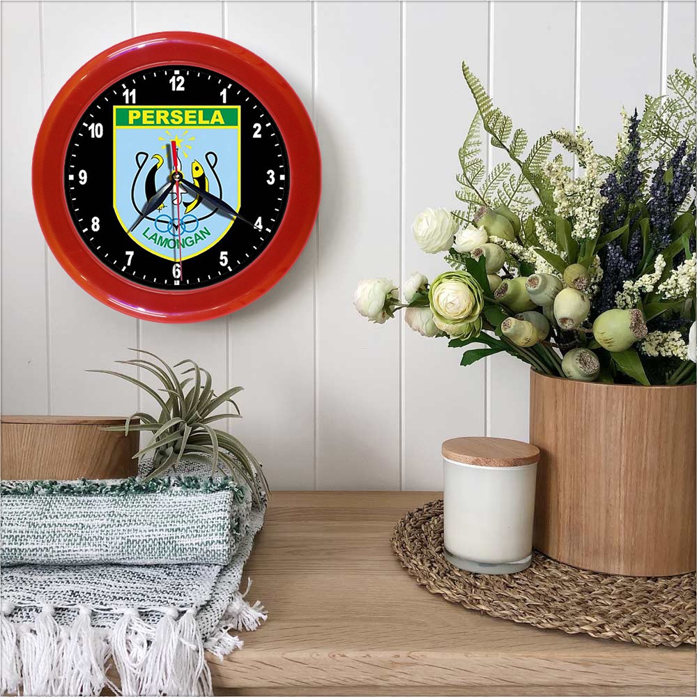 JAM DINDING PERSELA LAMONGAN  (DIAMETER 30 CM)