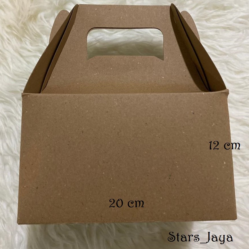 

gable box kraft tenteng 20 x 12 x 12cm