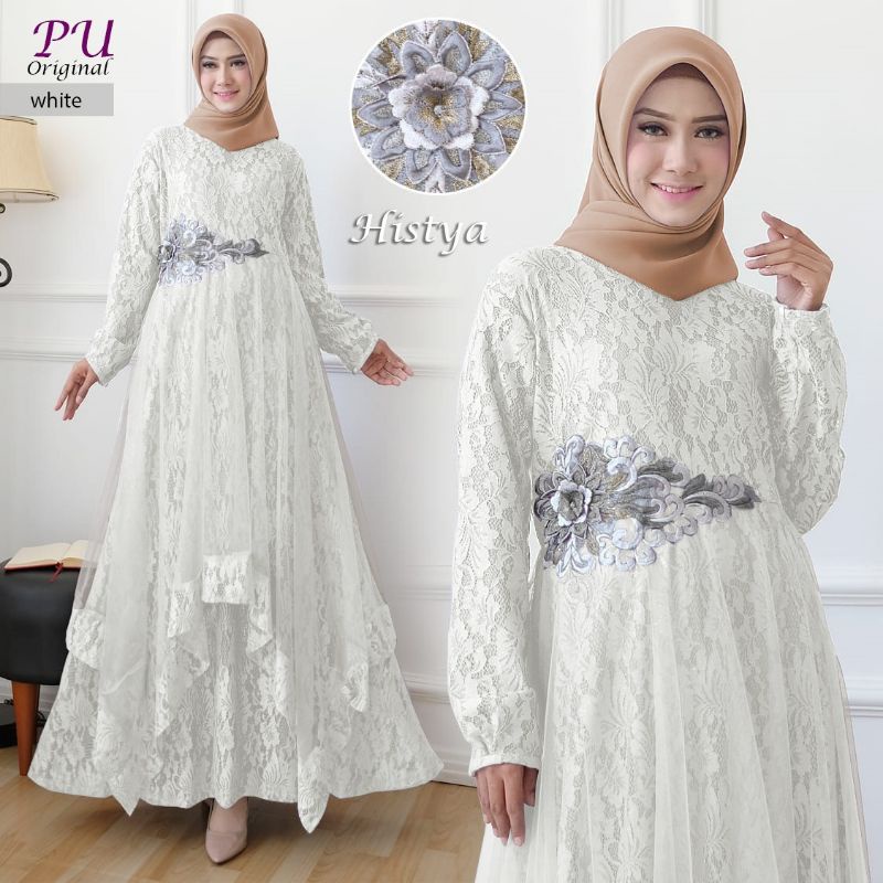 Histya Gamis Pesta Brukat Mewah Histya Gamis Pesta Muslimah