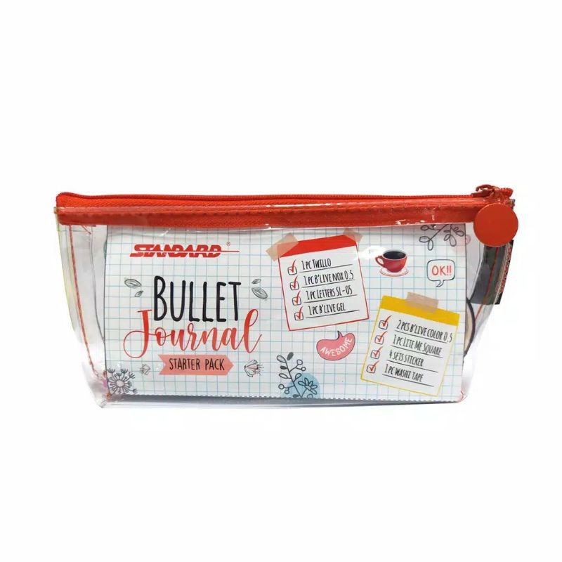 

STANDARD PAKET PENSIL CASE - SERIES (BULLET JOURNAL-RED)
