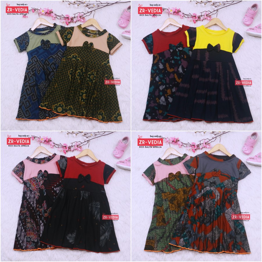 Dress Kelly 3-4 Tahun / Simple Dres Pesta Murah Grosir Gaun Anak Cewek Baju Balita Perempuan Harian