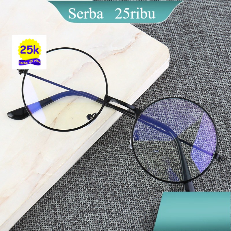 Kacamata Boboho Bundar Bulat Model Oppa Korea Gaya K Pop Buat Cewek Dan Cowok I Pria Atau Wanita I I