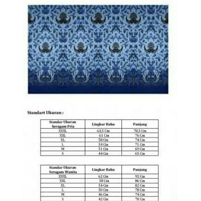 Baju Batik KORPRI SUTRA - Biru, M Hot Promo