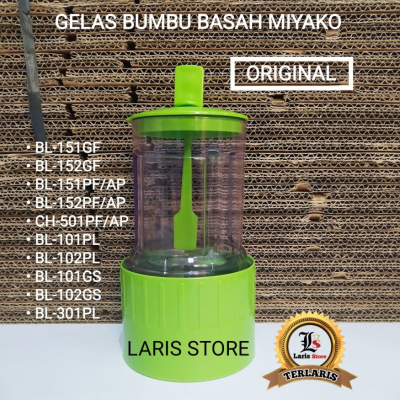 Gelas Jus Dan Chopper Bumbu Basah Blender Miyako Original 1,5 Liter 151PF/AP 152PF/AP Dll