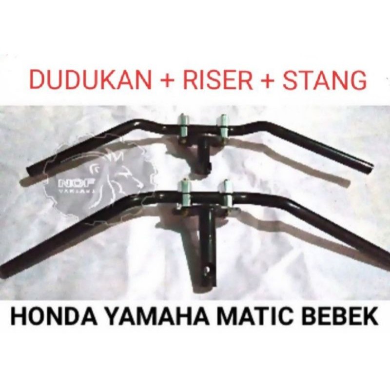 PAKET STANG RZR PLUS DUDUKAN STANG RACING ROAD RACE UNIVERSAL