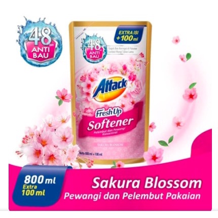 

Attack Fresh Up Softener Sakura Blossom 800 ml - Deterjen Cair
