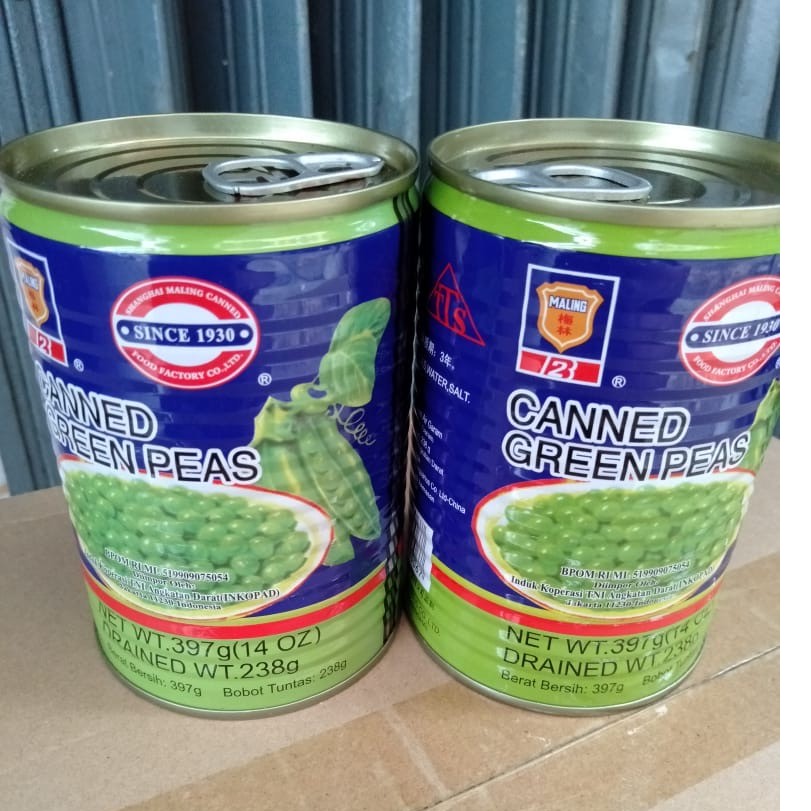 

Canned Green Peas Kaleng/Kacang Polong Kaleng/Kacang Polong TTS