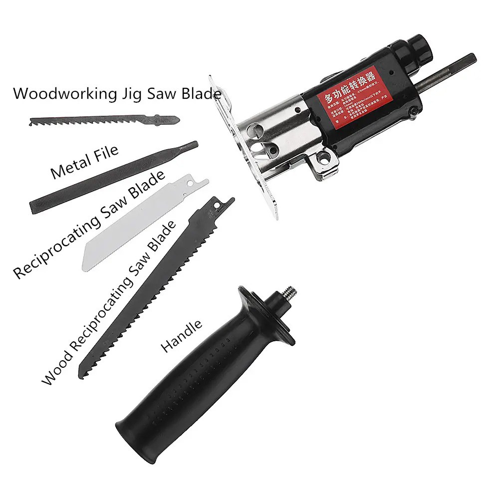 DRILLPRO Multifunction Reciprocating Changeable Saw Attachment