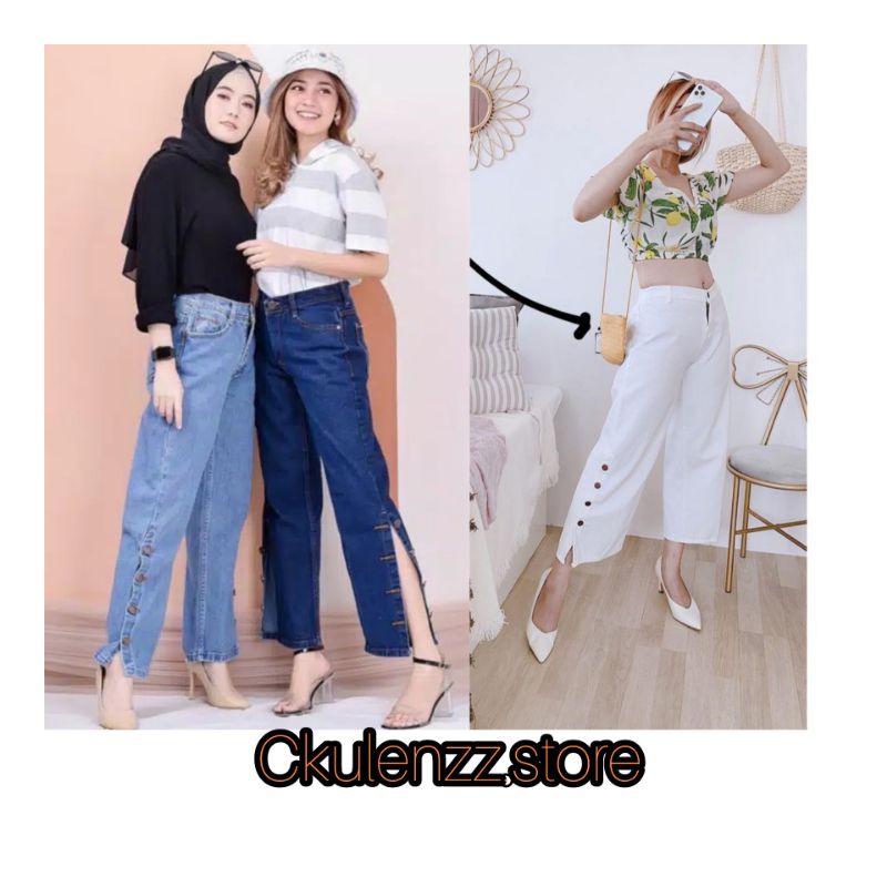 ARABELA KULOT JEANS KANCING/KULOT JEANS KANCING SAMPING