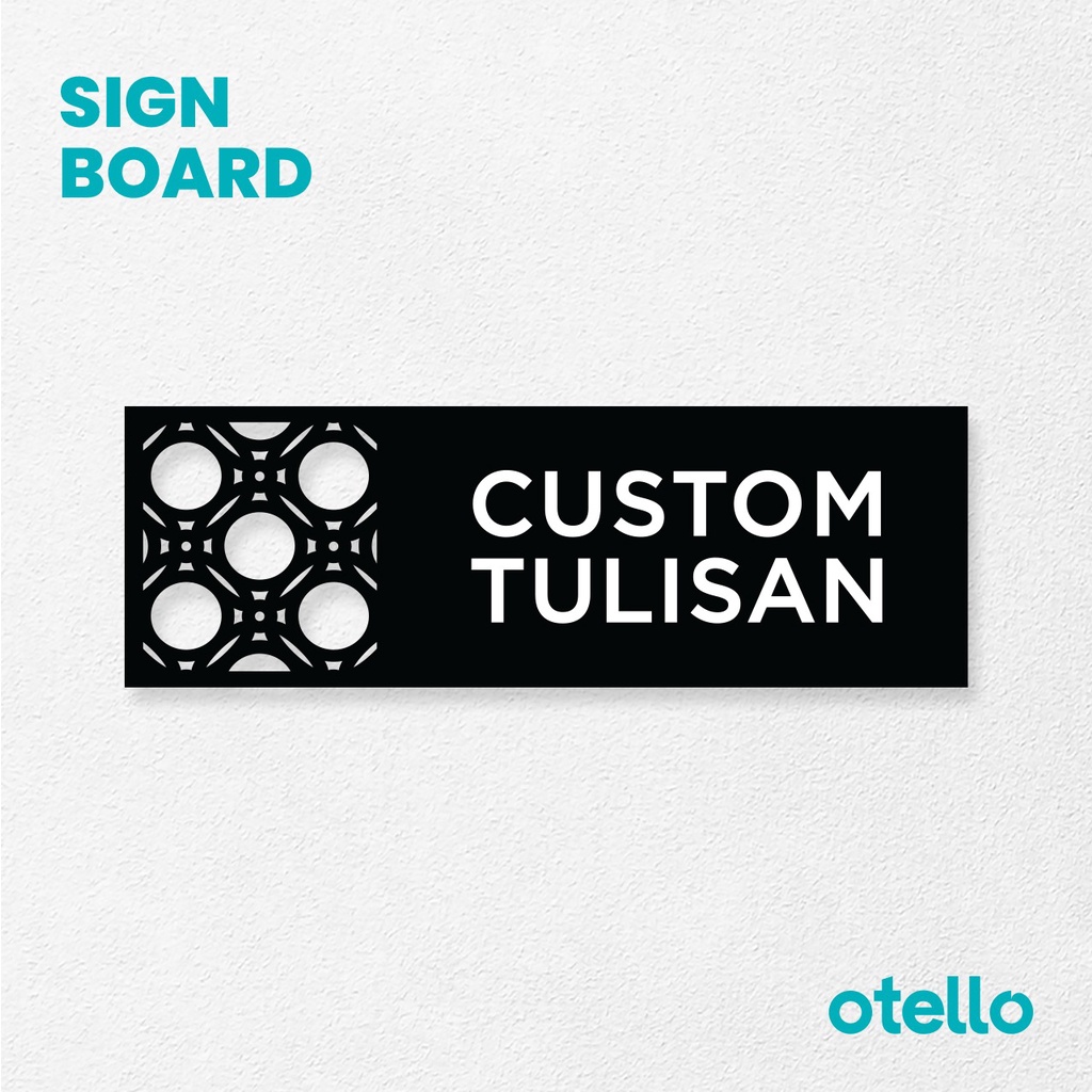 Custom Sign Board Akrilik Signage Board Acrylic Print Petunjuk Nama Ruangan Label Dinding Peraturan Otello Papan Tempel Acrilic Print Label Dinding Pintu Kantor Restoran Petunjuk Toko Cafe