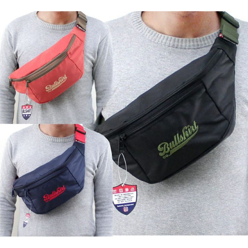 Tas Selempang Waist Bag Distro Pria Wanita Tas Original Lokal Brand Bullshirt