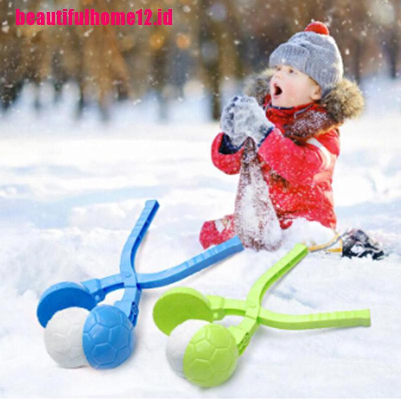 【beautifulhome12.id】Cute Football Snowball Clip Kids Winter Outdoor Sports Snow Sand Mold Fight Toy