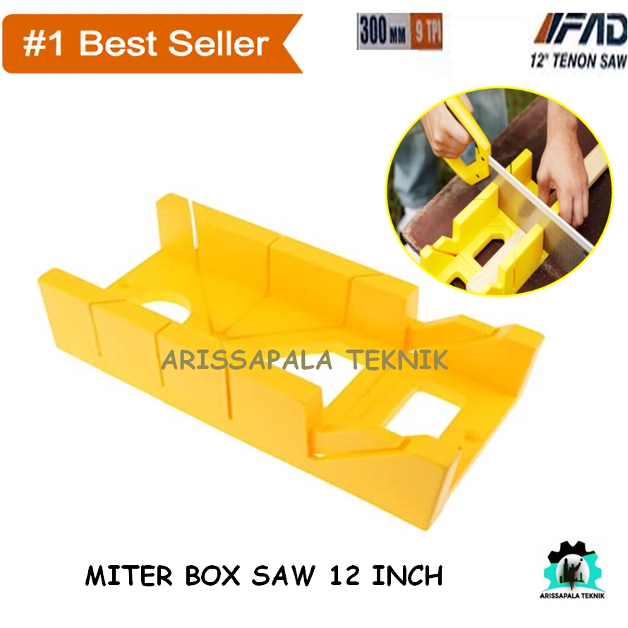 Kotak Alat Bantu Potong Pigura Miter Box Clamping Multifungsi 12 inch For Woodworking