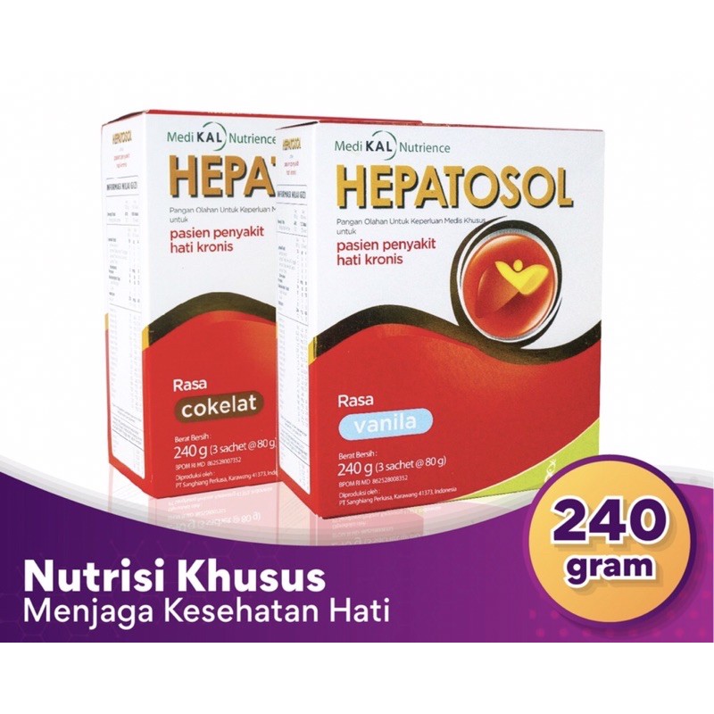Hepatosol 240 gram ( susu nutrisi khusus kesehatan hati/liver )