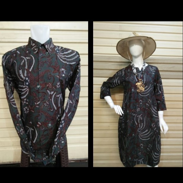 Qistina Batik Tunik Motif Abu Bunga