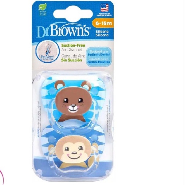 DR.BROWN'S PREVENT SHIELD FACIFIER S2 BOY/GIRL 2PCS / EMPENG BAYI