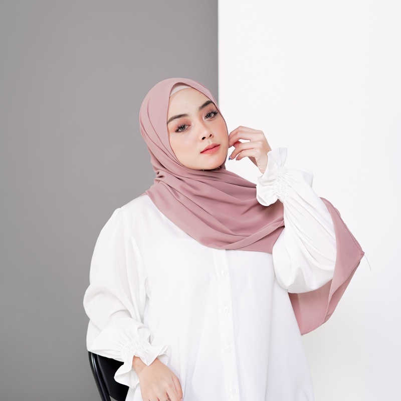 HIJAB PASHMINA CERUTY BABYDOLL-Hazelnut