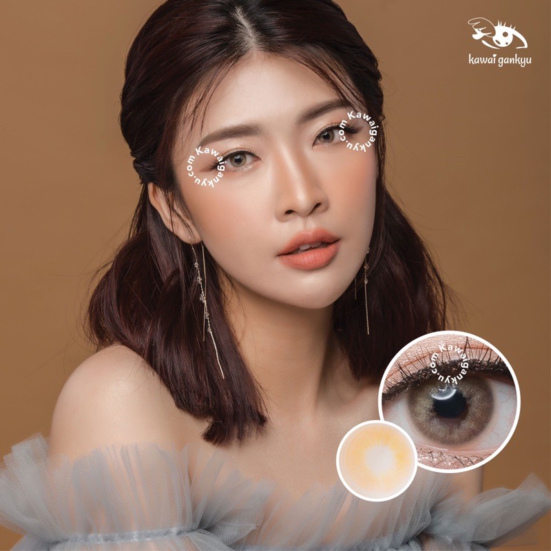 KawaiGankyu Softlens - Kitty kawaii mini ava brown (1botol)