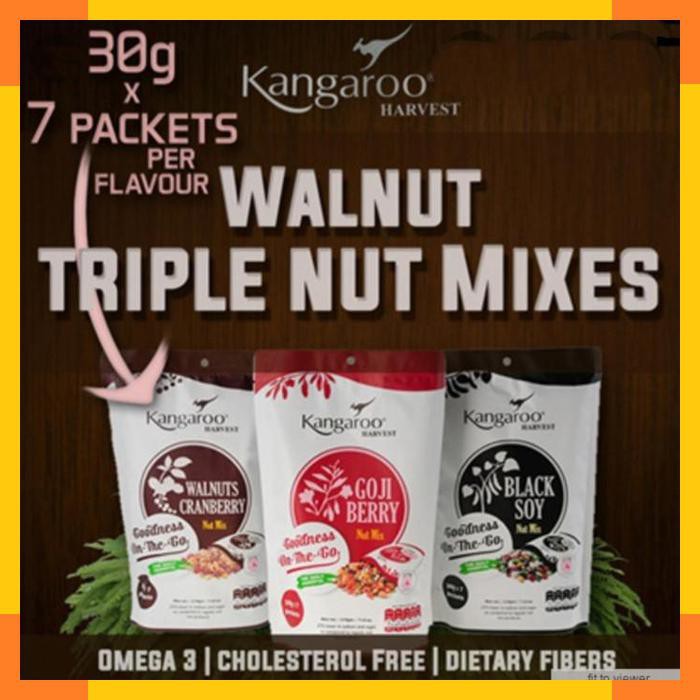 

Kangaroo Harvest Snack Nut Mix Goji Berry Walnut Black Soy Kacang Snek