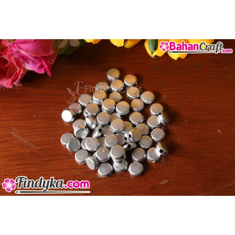 

Parel bulat pipih 5mm pack(25gram)