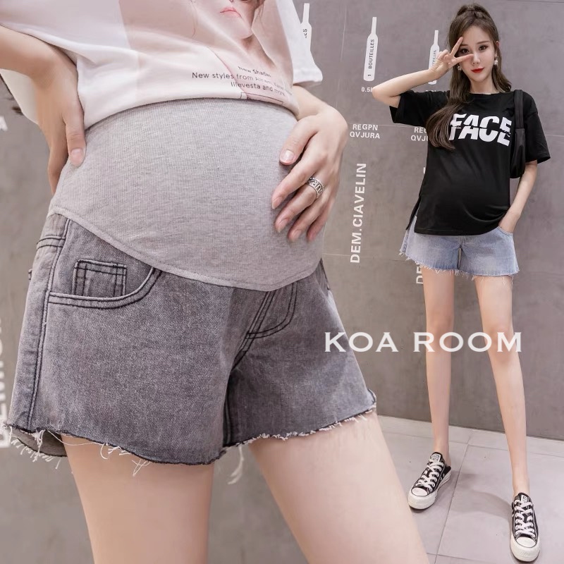 DP3311  Maternity Denim Short Pant ( Jean Pendek Bumil )