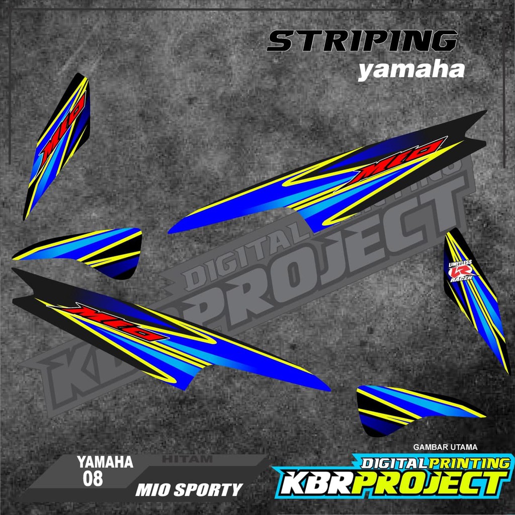 COD STIKER MOTOR MIO SPORTY Sticker Variasi STRIPING LIST MOTOR YAMAHA MIO SPORTY 08 RACING Shopee Indonesia