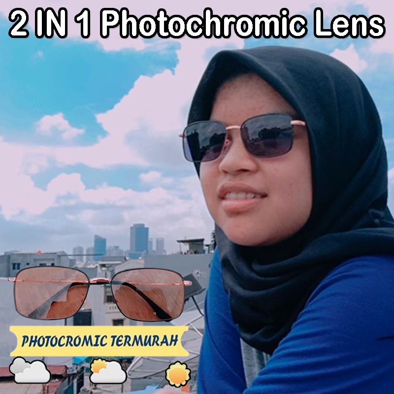 NEW Kacamata Photocromic Wanita Pria Berubah Warna Frame Optik Vintage Fashion Import Korean PREMIUM  Warna warni Kacamata Fashion Wanita Kacamata Gaya Dewasa dan Remaja Kacamata Fotokromik Sunglasses Kacamata Termurah