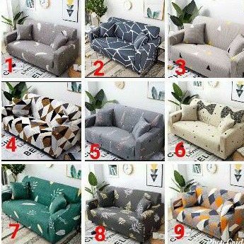 COVER SOFA SEATER sarung sofa elastis stretch - CREAM PITA