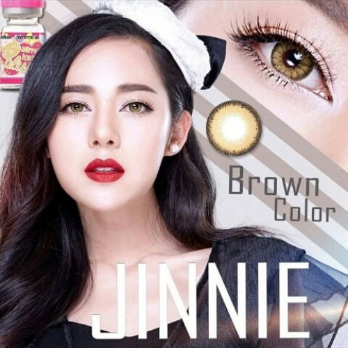 SOFTLENS KITTY KAWAII JINNIE BROWN -MINUS / SOFTLENS MATA / LENSA MATA