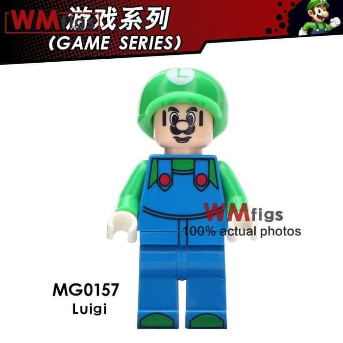 Luigi Lego Minifigure Video Game MG0157 Bootleg